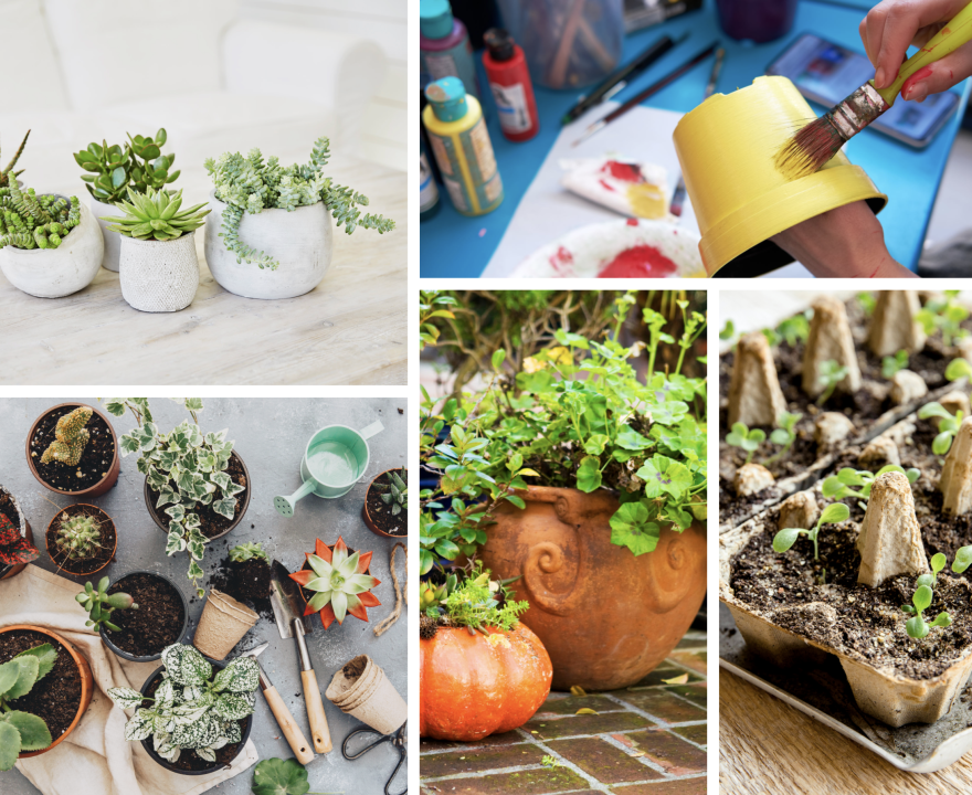 Various DIY planters made from cinder blocks, pallets, concrete, copper pipes, and wine bottles, showcasing unique garden container ideasExplore creative DIY planter ideas including cinder blocks, pallets, concrete, copper pipes, and wine bottles. Perfect for adding a personalized touch to your garden